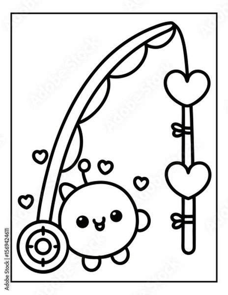 Fototapeta vector illustration of groovy summer coloring pages