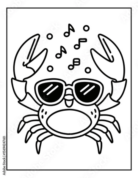 Fototapeta vector illustration of groovy summer coloring pages