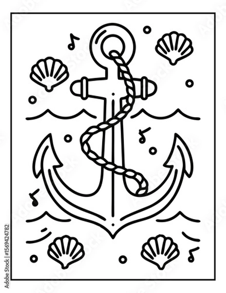 Fototapeta vector illustration of groovy summer coloring pages