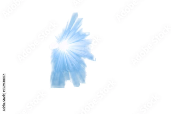 Obraz Light-blue ethereal shape, radiating light