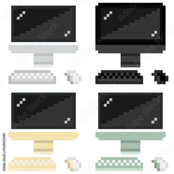 Fototapeta iMac PC パソコンドット絵  タイプ2 8bit (.AI)