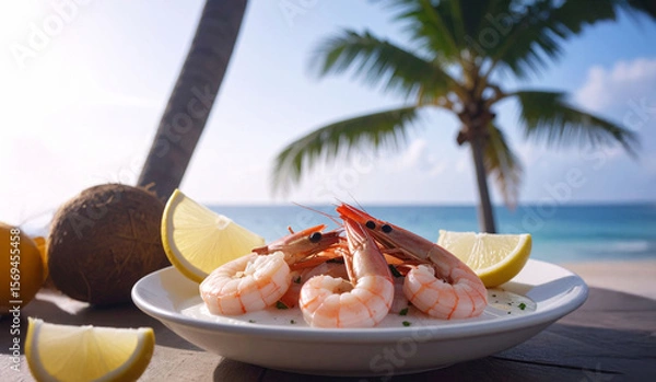 Obraz crevettes au lait de colo