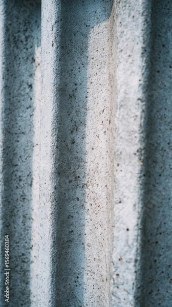 Fototapeta Detailed close-up of weathered concrete roofing texture for design and architecture projects.