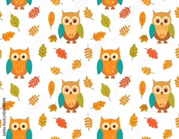 Fototapeta ふくろう　背景　素材