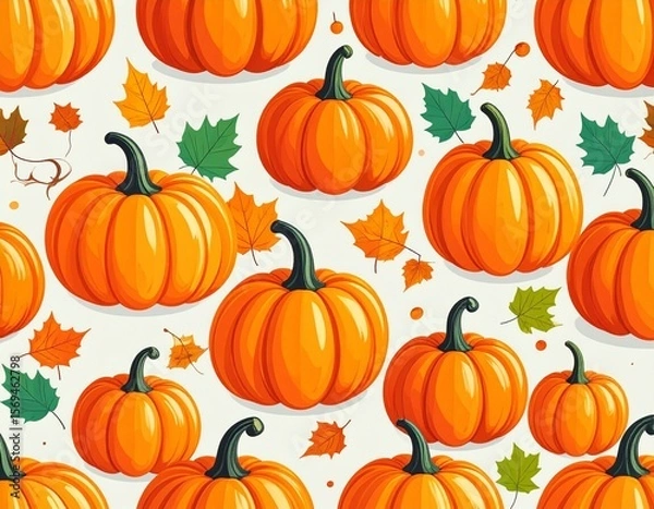 Obraz かぼちゃ　背景　素材