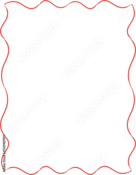 Obraz Hand-Drawn Decorative Swirly Border– Vector Frame