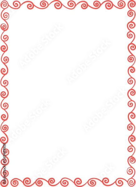 Obraz Hand-Drawn Decorative Border– Vector Frame