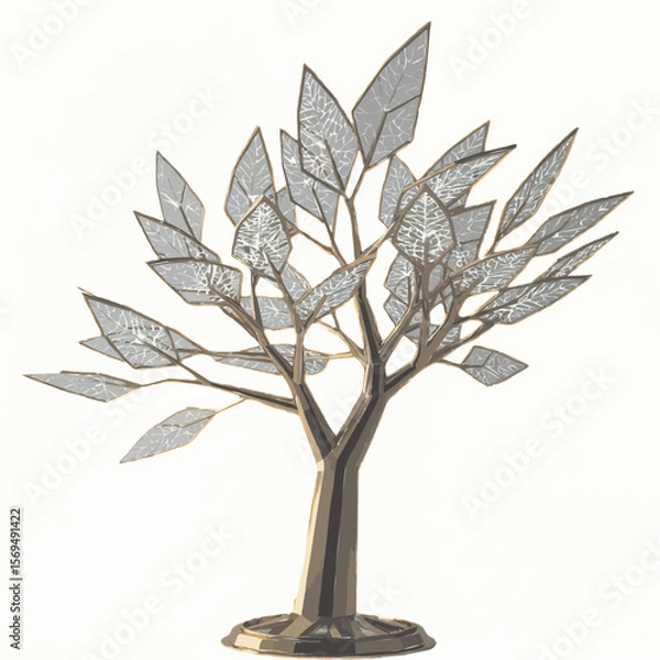 Fototapeta Metallic Tree Sculpture