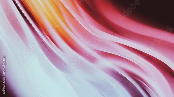 Fototapeta Abstract colorful background with blurred, wavy lines and shapes