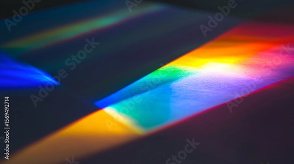 Fototapeta Abstract rainbow light refraction background