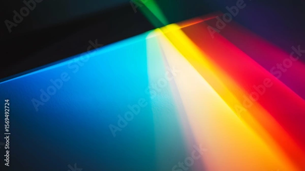 Fototapeta Abstract rainbow light refraction background
