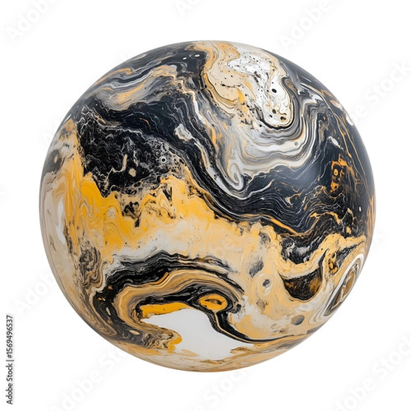 Fototapeta Set of colorful marble planets on transparent background. Artistic cosmic spheres with vibrant textures and surreal designs, perfect for digital art, futuristic projects, and abstract themes.
