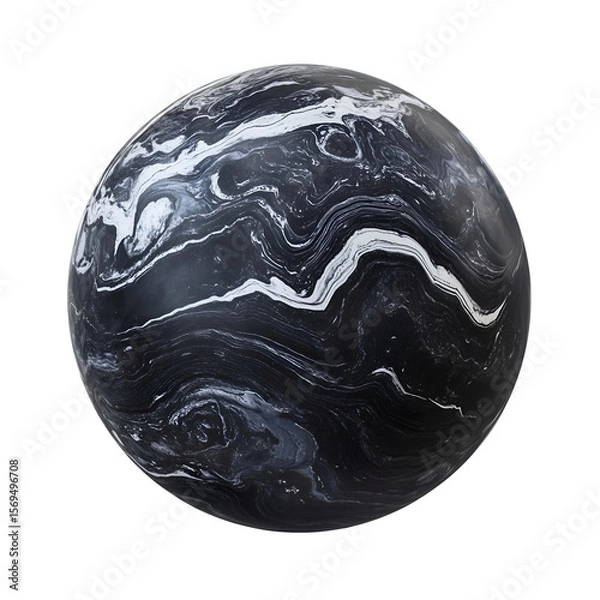 Fototapeta Set of colorful marble planets on transparent background. Artistic cosmic spheres with vibrant textures and surreal designs, perfect for digital art, futuristic projects, and abstract themes.