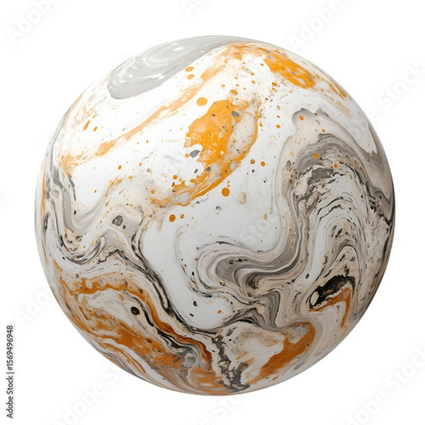 Fototapeta Set of colorful marble planets on transparent background. Artistic cosmic spheres with vibrant textures and surreal designs, perfect for digital art, futuristic projects, and abstract themes.