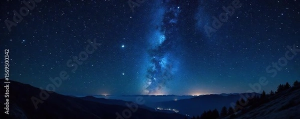 Obraz Breathtaking Night Sky Countless Stars Across Inky Blackness, Perfect for Astronomy, Space, and Fantasy Projects