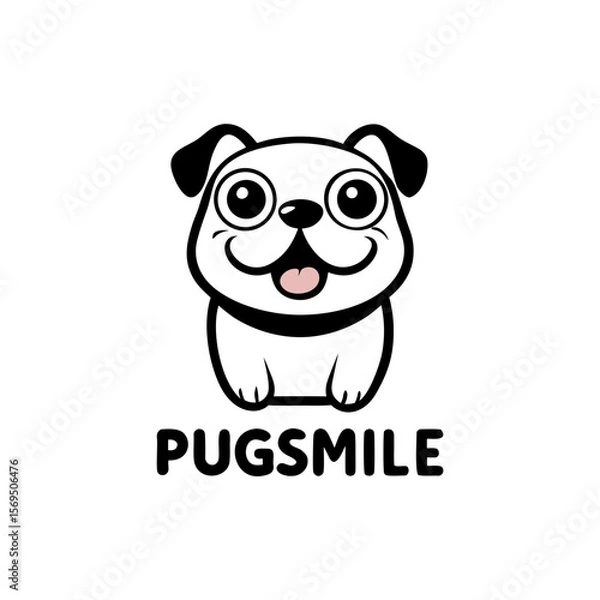 Obraz happy pug face