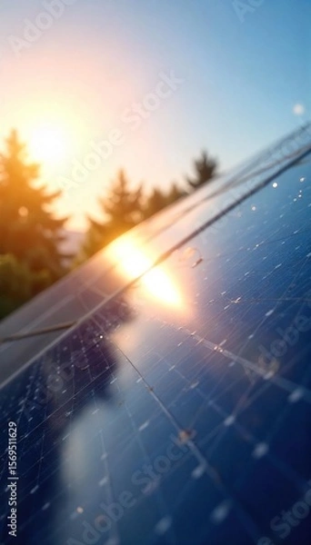 Obraz Efficient Solar Thermal Panel Array Generating Clean Heat Energy for Buildings