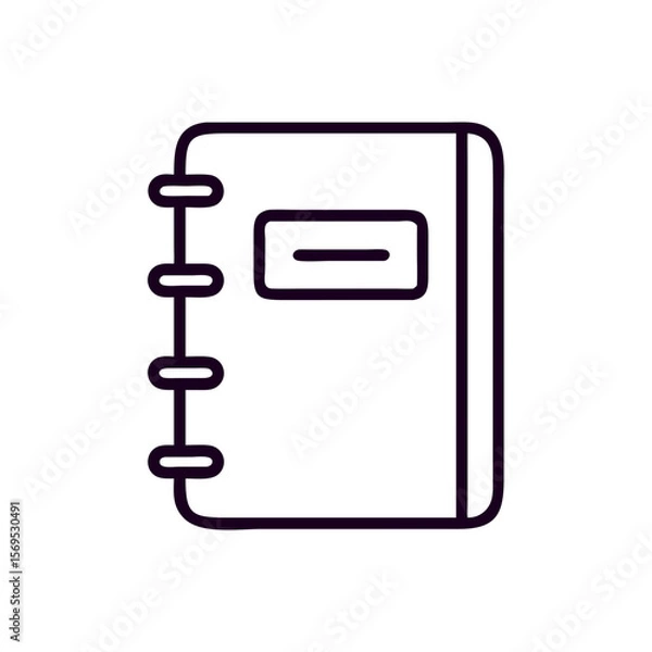 Fototapeta Notebook with rings for taking notes in a minimalist design  