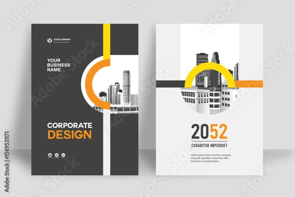 Obraz Business Report Cover Template – Geometric Layout
