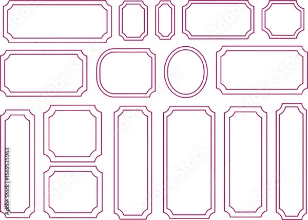 Fototapeta Collection of Elegant Decorative Frames for Design Projects