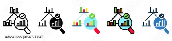 Obraz Analysis icon multiple style 