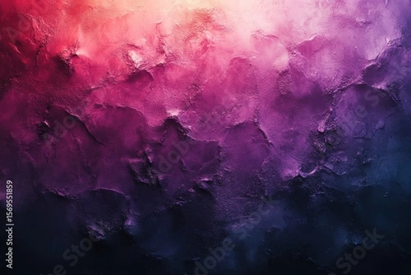 Fototapeta Abstract Rough Texture with Vibrant Color Gradient abstract texture gradient color vibrant rough background wall surface plaster stucco pink purple blue dark light design art decorative grunge aged