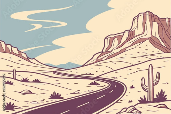 Obraz road in the mountains