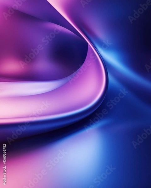Fototapeta Smooth Purple and Blue Abstract Gradient Background abstract background gradient purple blue smooth pink iridescent fluid wave curve blend dynamic modern design wallpaper texture digital art elegant