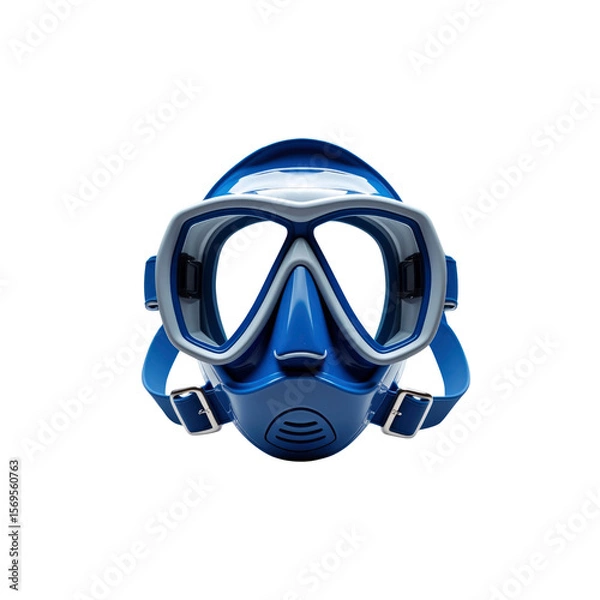 Fototapeta Blue Diving Mask for Snorkeling and Underwater Activities