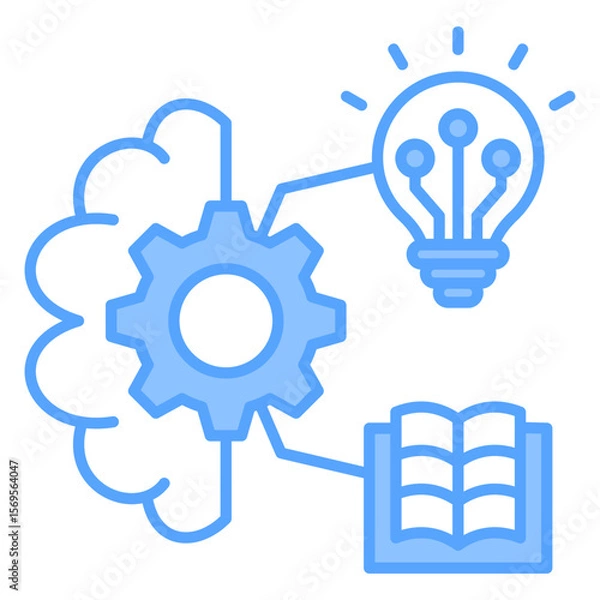 Obraz Reinforcement Learning Blue Icon