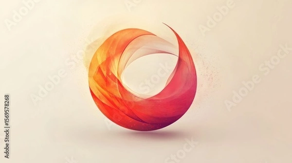Fototapeta Harmonic Convergence: A Dance of Color and Light in Abstract Circular Form