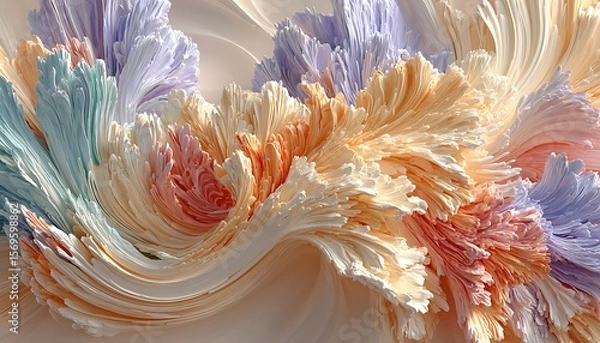Fototapeta Cream pastel abstract surface with minimal texture and soft diffusion