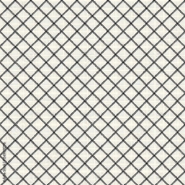 Fototapeta Seamless Geometric Kanok Pattern Design Minimalist Style for Backgrounds and Textiles in Black and White Color Scheme
