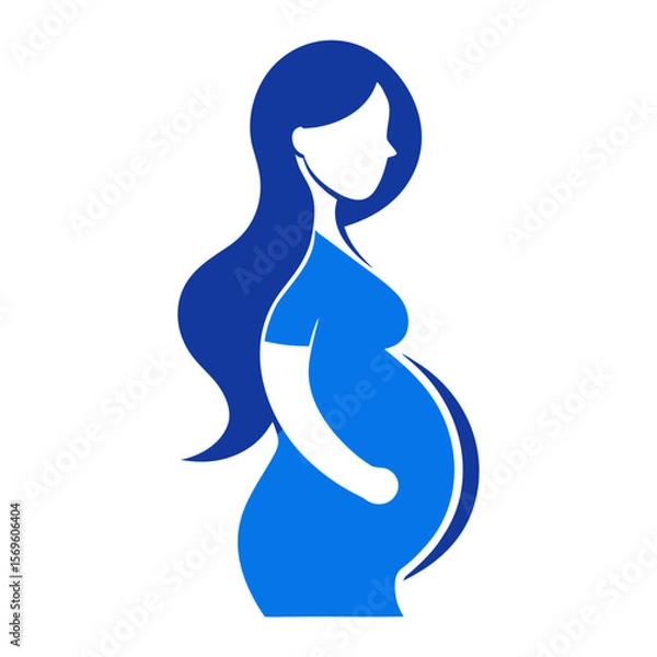 Obraz pregnant woman silhouette vector