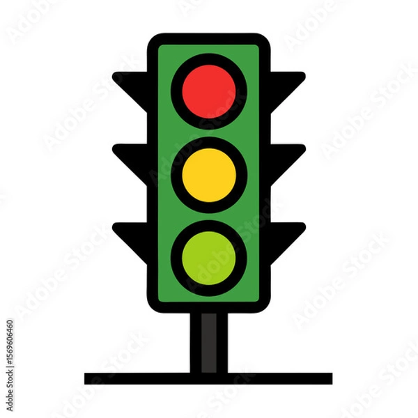 Obraz traffic light on green