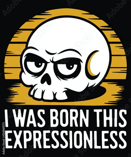 Fototapeta Resting Bone Face Graphic Design