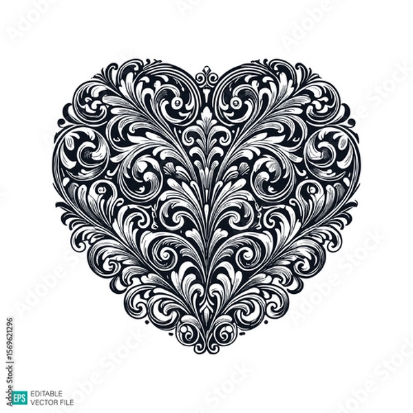 Fototapeta flower ornament illustration vector black and white background templates