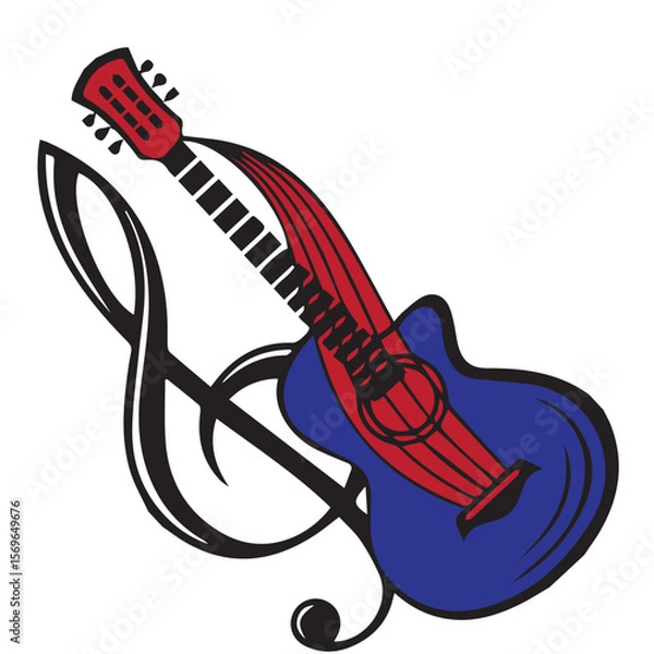 Obraz Guitar Song design