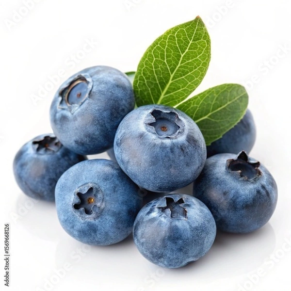 Obraz blueberries on a white background