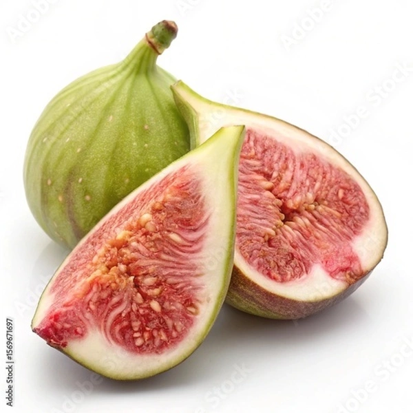 Fototapeta fresh figs on white background