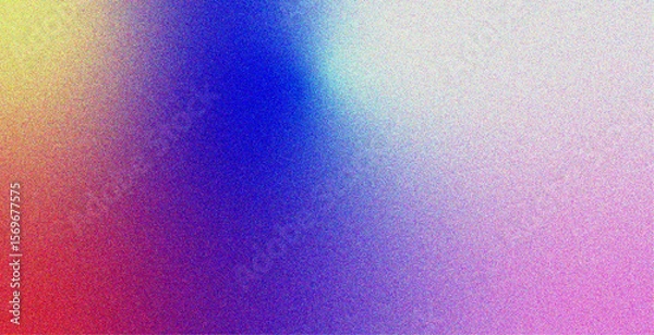 Obraz Abstract Grainy Gradient Background in Pink, Blue, and Yellow Tones.