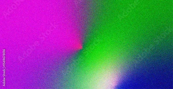 Obraz background, abstract background, abstract, grainy, gradient, magenta, green, blue, pink, vibrant, retro texture, noise effect, glitch background, modern art, digital design, vivid colors, artistic bac
