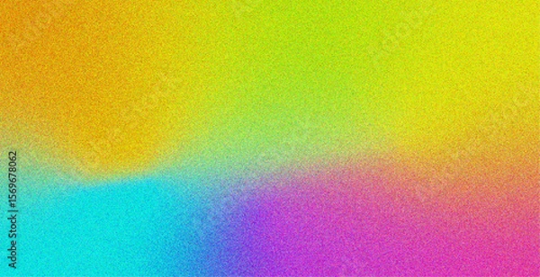 Obraz Cyan Yellow Magenta Gradient Background with Subtle Noise Texture.