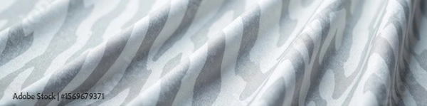 Fototapeta Subtle gray and white zebra print fabric, soft texture, soft, stripe