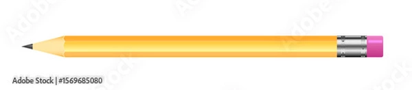 Obraz Amazing isolated pencil on pure white background