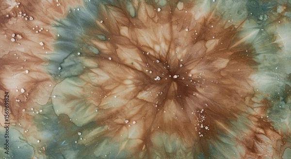 Obraz Earthy Ice Dye Watercolor Background