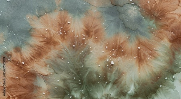 Obraz Earthy Ice Dye Watercolor Background