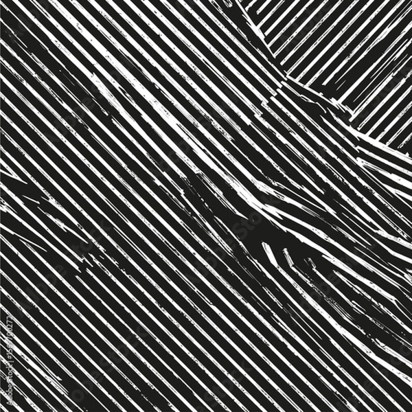 Fototapeta Abstract Black and White Line Art Pattern