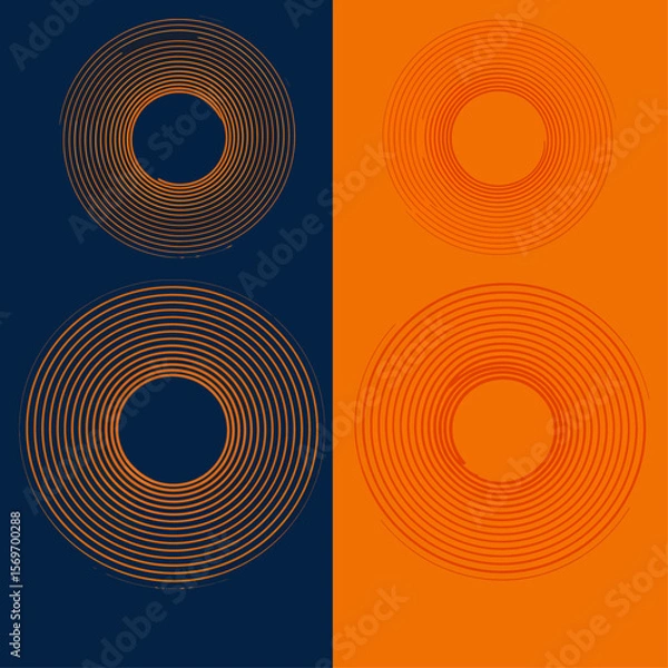 Fototapeta Abstract Circular Pattern Background - Modern Graphic Design