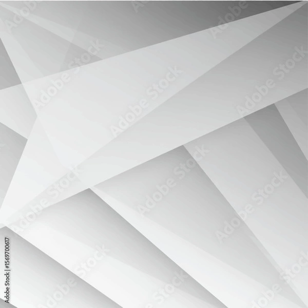 Fototapeta Abstract Geometric Gray and White Background Vector